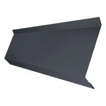 Планка примыкания в штробу 60 Grand Line 0,5 GreenCoat Pural БТ матовый RR 23 темно-серый (RAL 7024 мокрый асфальт) (2м)