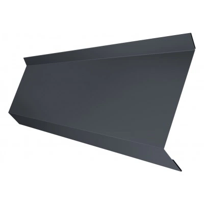 Планка примыкания в штробу 60 Grand Line 0,5 GreenCoat Pural БТ матовый RR 23 темно-серый (RAL 7024 мокрый асфальт) (2м) — 492505 Планка примыкания в штробу 60 Grand Line 0,5 GreenCoat Pural БТ матовый RR 23 темно-серый (RAL 7024 мокрый асфальт) (2м) — 492505