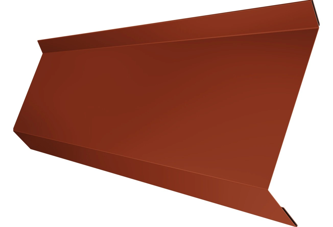 Планка примыкания в штробу 60 Grand Line 0,45 Drap СТ RAL 8004 терракота (2м)