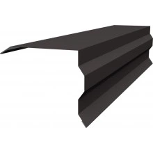 Торцевая планка фигурная 100х85 Grand Line 0,45 ПЭ с пленкой RR 32 темно-коричневый (3м)