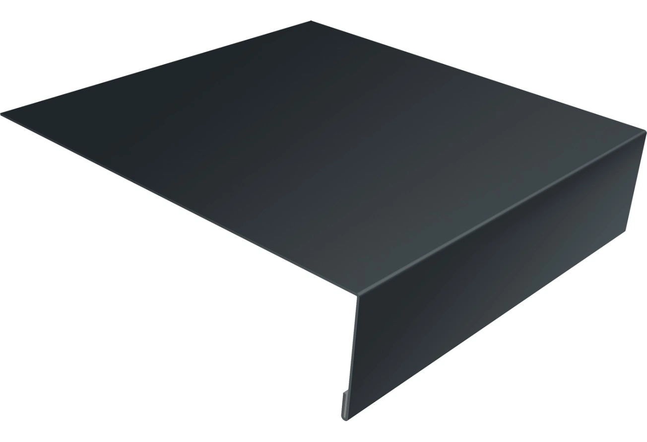 Планка лобовая/околооконная простая 190х50 Grand Line 0,5 GreenCoat Pural БТ матовый RR2H3 (RAL 7016 антрацитово-серый) (3м)