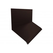 Планка примыкание верхнее к стене фальц 150х130х20 Grand Line 0,45 Drap СТ RAL 8017 шоколад (2м)