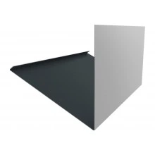 Планка примыкание верхнее к трубе фальц Grand Line 0,5 GreenCoat Pural БТ матовый RR2H3 (RAL 7016 антрацитово-серый) (3м)