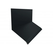 Планка примыкание верхнее к стене фальц 150х130х20 Grand Line 0,45 ПЭ с пленкой RAL 7016 антрацитово-серый (3м)
