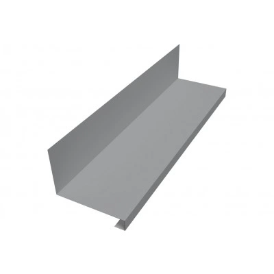 Планка примыкание нижнее к трубе фальц Grand Line 0,7 ПЭ с пленкой RAL 7004 сигнальный серый (3м) — 497852