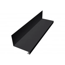 Планка примыкание нижнее к трубе для Кликфальц Про Grand Line 0,5 PurPro матовый RAL 9005 черный (3м)