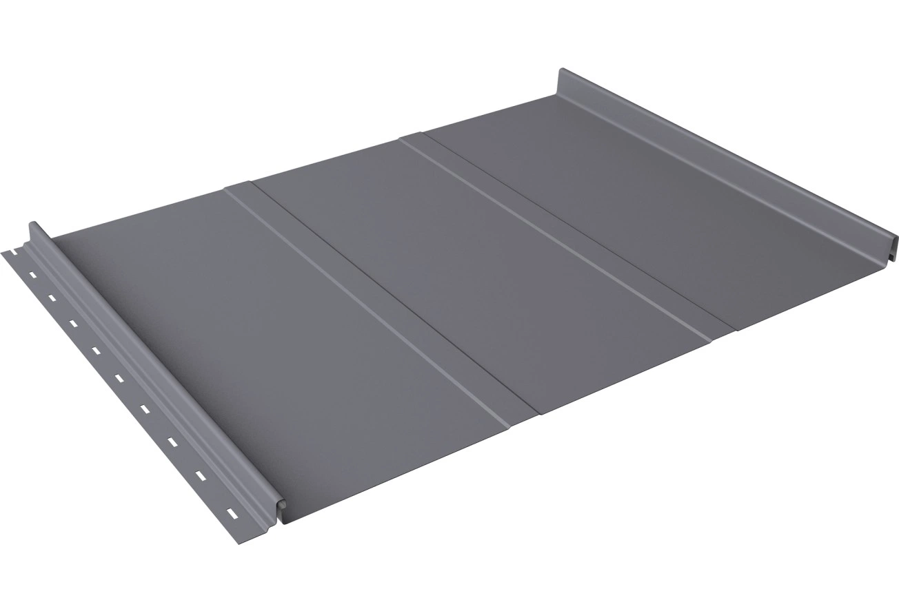 Кликфальц Лайн Grand Line 0,45 Drap с пленкой на замках RAL 7004 сигнальный серый