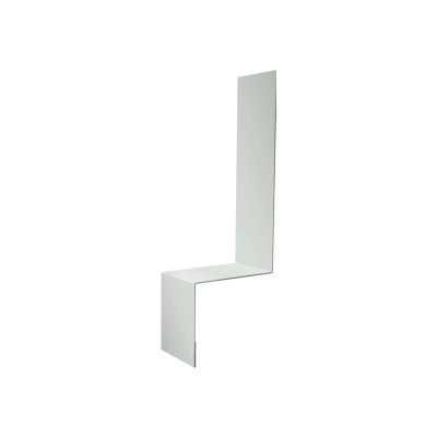 Планка примыкание боковое фальц Grand Line 0,45 Drap с пленкой RAL 9003 сигнальный белый (2м) — 499735