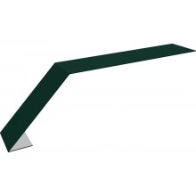 Карнизная планка для мягкой кровли 100х60 Grand Line 0,45 ПЭ с пленкой RAL 6005 зеленый мох (3м)