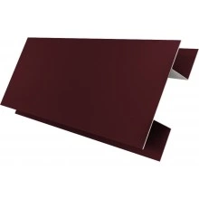 Планка H-образная Блок-хаус новый Grand Line 0,45 Drap ТХ RAL 3005 красное вино (3м)