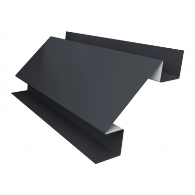 Планка угла внутреннего сложного Блок-хаус новый Grand Line 0,45 Drap RAL 7024 мокрый асфальт (2м) — 506584 Планка угла внутреннего сложного Блок-хаус новый Grand Line 0,45 Drap RAL 7024 мокрый асфальт (2м) — 506584