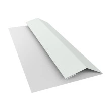 Планка финишная Блок-хаус новый Grand Line 0,45 Drap с пленкой RAL 9003 сигнальный белый (2м)