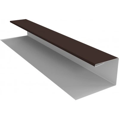 Планка П-образная Экобрус Grand Line 0,45 Drap ТХ RAL 8017 шоколад (3м) — 509090 Планка П-образная Экобрус Grand Line 0,45 Drap ТХ RAL 8017 шоколад (3м) — 509090