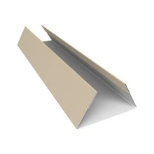 Планка стыковочная составная нижняя Экобрус Grand Line 0,45 ПЭ с пленкой RAL 1015 светлая слоновая кость (2м)