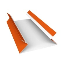 Планка угла внутреннего составная верхняя Экобрус Grand Line 0,45 ПЭ с пленкой RAL 2004 оранжевый (3м)
