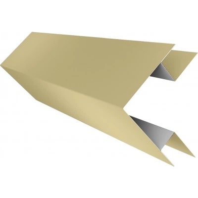 Планка угла внешнего сложного Экобрус Grand Line 0,45 ПЭ с пленкой RAL 1014 слоновая кость (3м) — 513307