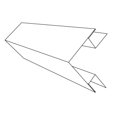 Планка угла внешнего сложного Экобрус Grand Line 0,45 Drap ТХ RAL 9005 черный (3м) — 513321 Планка угла внешнего сложного Экобрус Grand Line 0,45 Drap ТХ RAL 9005 черный (3м) — 513321