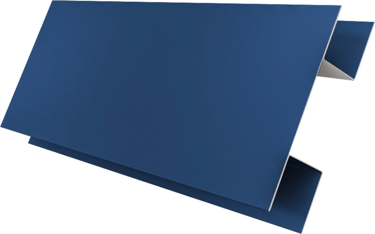 Планка H-образная стыковочная сложная Grand Line 0,45 ПЭ с пленкой RAL 5005 сигнальный синий (3м)