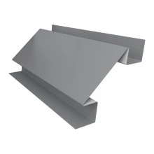 Угол внутренний сложный 75мм Grand Line 0,45 ПЭ с пленкой RAL 7004 сигнальный серый (3м)