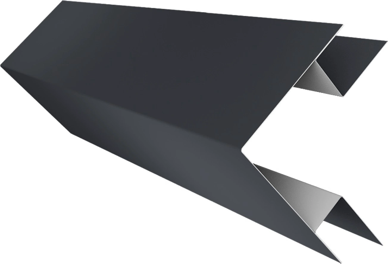 Угол внешний сложный 75х75 Grand Line 0,5 Сатин матовый RAL 7024 мокрый асфальт (2м)