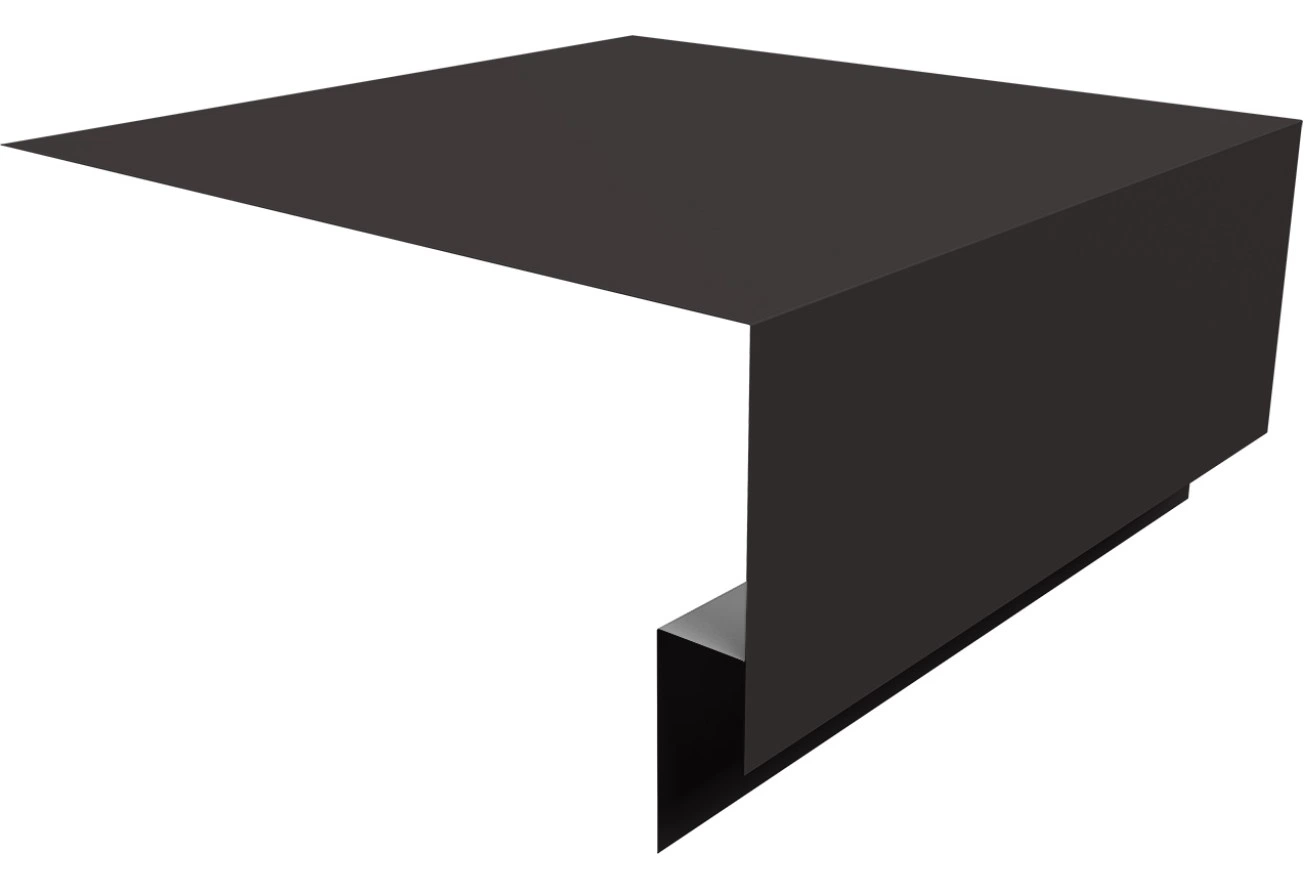Планка околооконная сложная 200х75х18 (j-фаска) Grand Line 0,45 ПЭ с пленкой RR 32 темно-коричневый (2м)