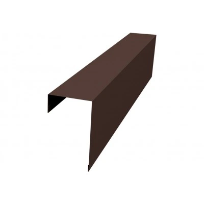 Торцевая планка фасадная фальц 65 мм Grand Line 0,5 Сатин матовый RAL 8017 шоколад (3м) — 521118 Торцевая планка фасадная фальц 65 мм Grand Line 0,5 Сатин матовый RAL 8017 шоколад (3м) — 521118