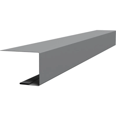 Планка завершающая для Кликфальц Pro Grand Line 0,45 Drap RAL 7004 сигнальный серый (3м) — 522655 Планка завершающая для Кликфальц Pro Grand Line 0,45 Drap RAL 7004 сигнальный серый (3м) — 522655