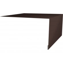 Планка околооконная простая 250х50 Grand Line 0,5 Сатин с пленкой RAL 8017 шоколад (2м)