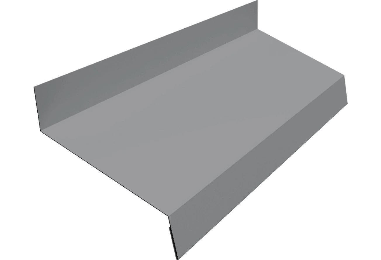Отлив Grand Line простой 50 мм 0,4 ПЭ с пленкой RAL 7004 сигнальный серый (2м)