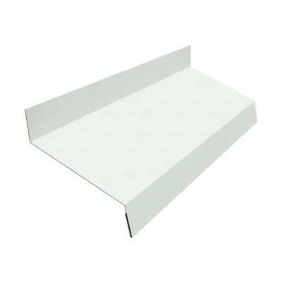 Отлив Grand Line простой 50 мм 0,45 ПЭ с пленкой RAL 9003 сигнальный белый (2м) — 524281
