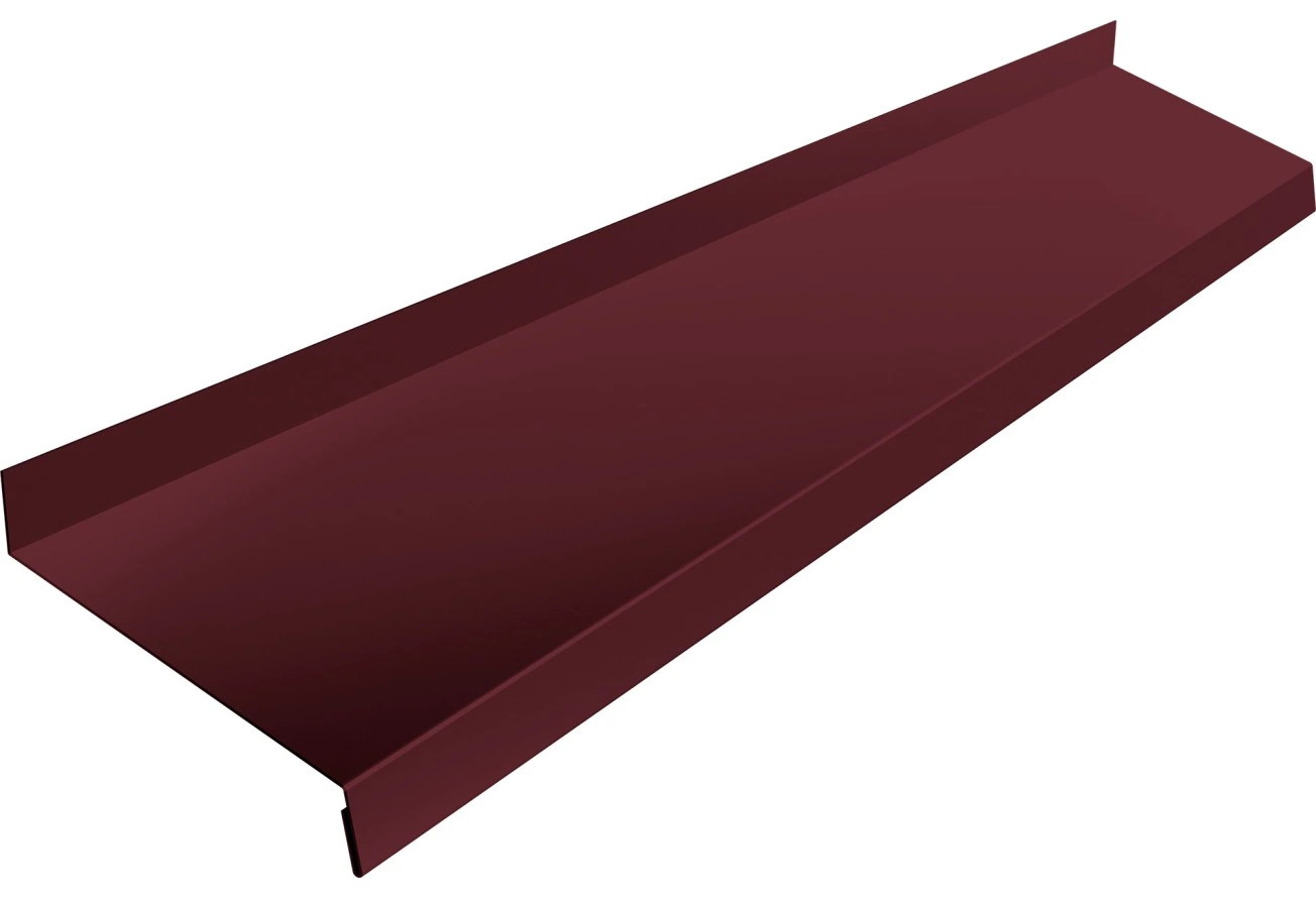 Отлив Grand Line простой 100 мм 0,45 Drap RAL 3005 красное вино (2м)