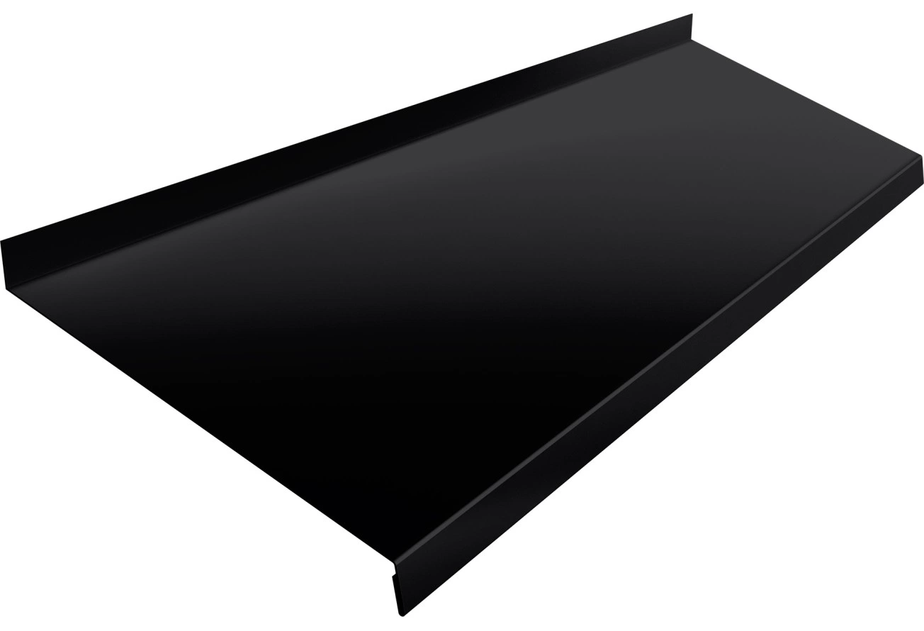 Отлив Grand Line простой 200 мм 0,5 Сатин матовый RAL 9005 черный (3м)