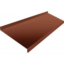 Отлив Grand Line простой 200 мм 0,5 Сатин с пленкой RAL 8004 терракота (2м)