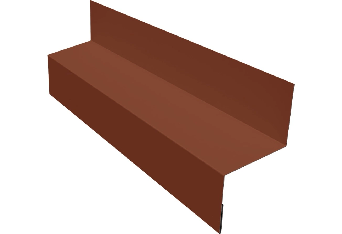 Межэтажный отлив Grand Line 35 мм 0,5 Сатин с пленкой RAL 8004 терракота (3м)