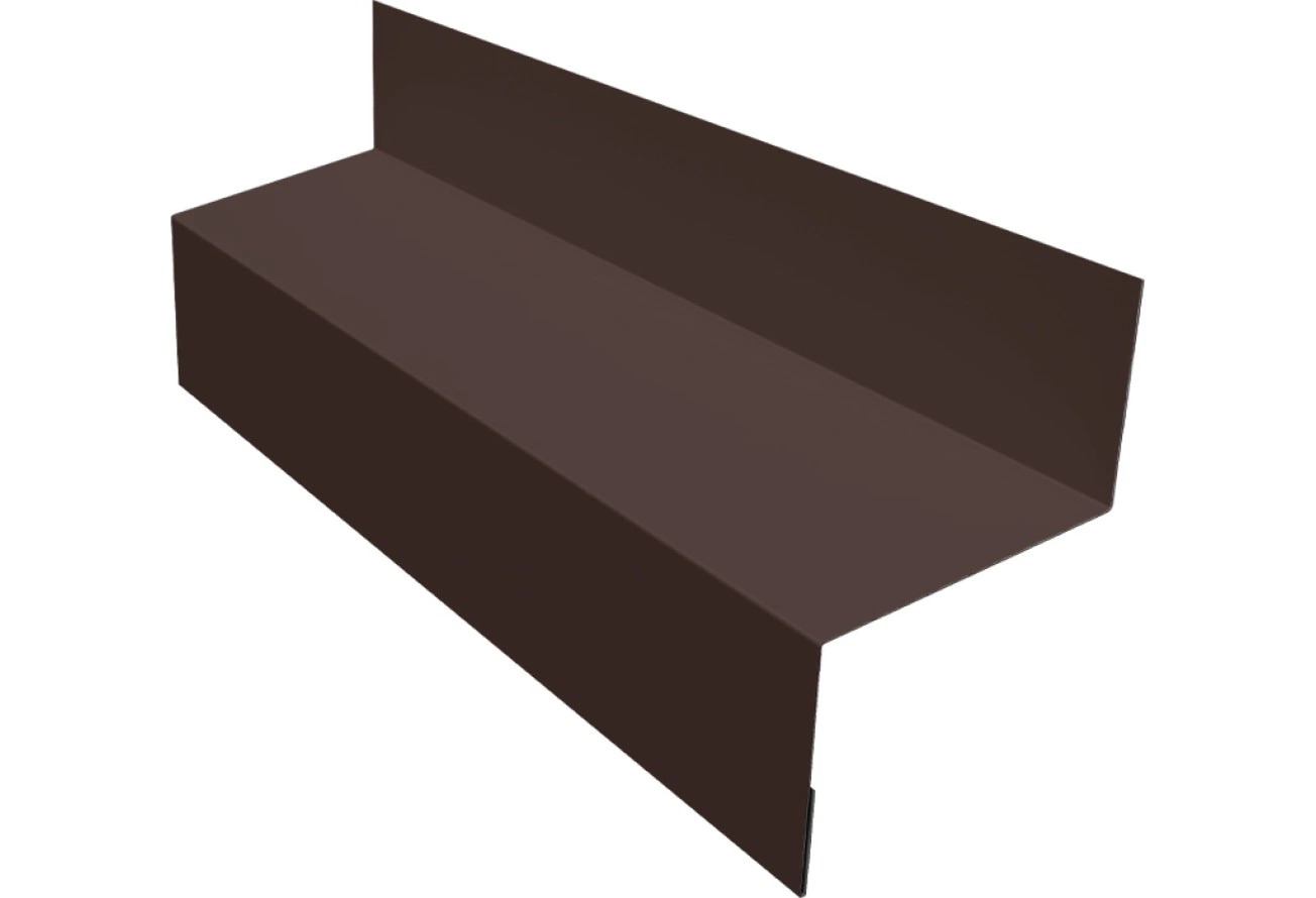 Межэтажный отлив Grand Line 45 мм 0,45 ПЭ с пленкой RAL 8017 шоколад (2м)