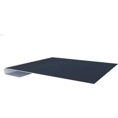 Планка завершающая Grand Line 0,5 GreenCoat Pural БТ матовый RR 23 темно-серый (RAL 7024 мокрый асфальт) (3м) — 527123