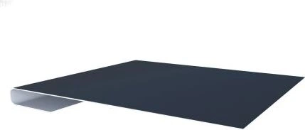 Планка завершающая Grand Line 0,5 GreenCoat Pural БТ матовый RR 23 темно-серый (RAL 7024 мокрый асфальт) (3м)