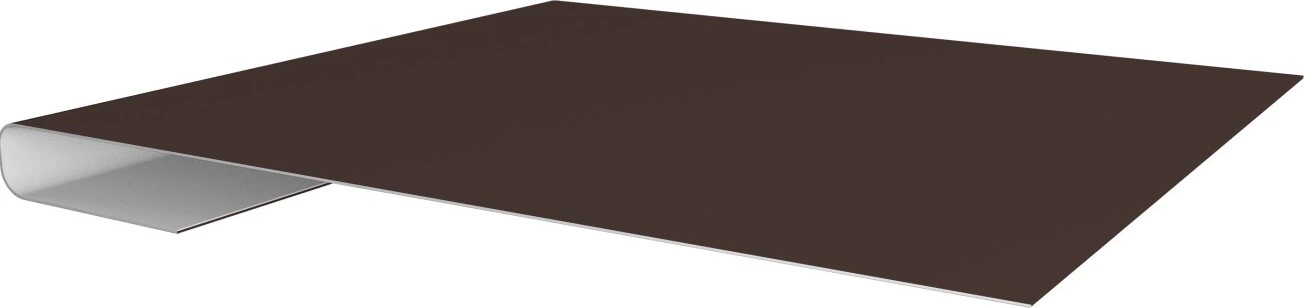 Планка завершающая Grand Line 0,5 Rooftop Бархат RAL 8017 шоколад (3м)