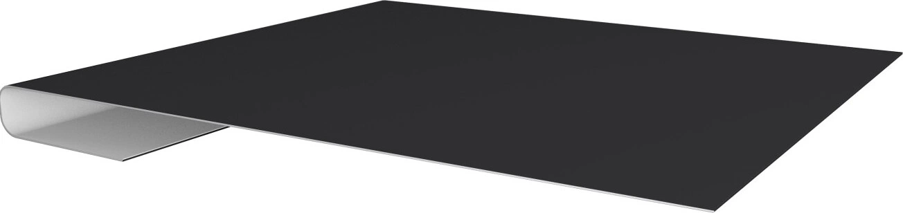 Планка завершающая Grand Line 0,45 Drap RAL 9005 черный (3м)
