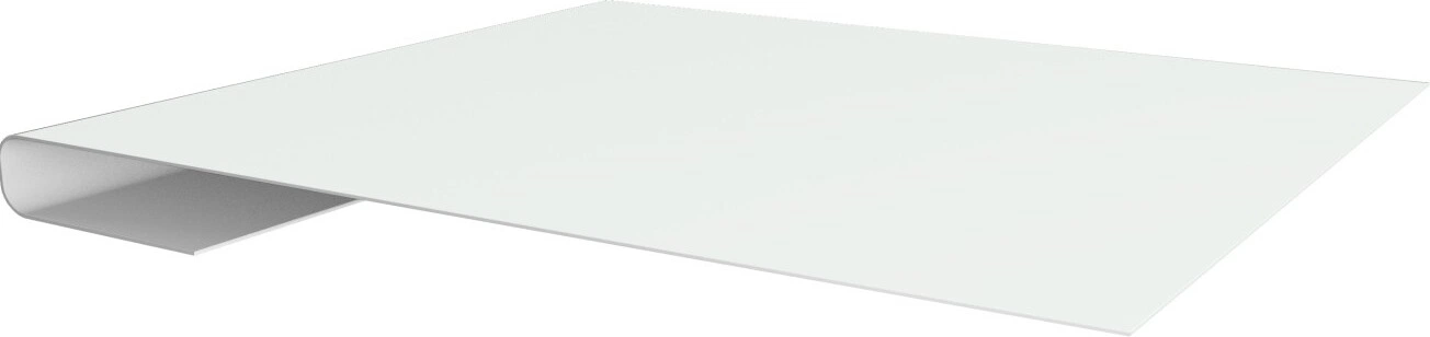 Планка завершающая Grand Line 0,45 Drap с пленкой RAL 9003 сигнальный белый (3м)