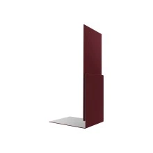 Планка приемная оконная Grand Line 0,45 ПЭ с пленкой RAL 3005 красное вино (3м)