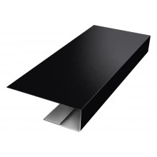 J-профиль Grand Line 12 мм 0,5 PurLite матовый RAL 9005 черный (2 м)