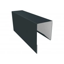 Планка П-образная заборная 17 Grand Line 0,5 Rooftop Бархат RAL 7016 антрацитово-серый (3м)