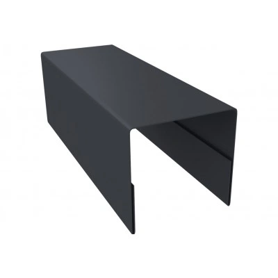 Планка П-образная заборная 20 Grand Line 0,45 Drap ТХ двухсторонний RAL 7024 мокрый асфальт (2м) — 532049