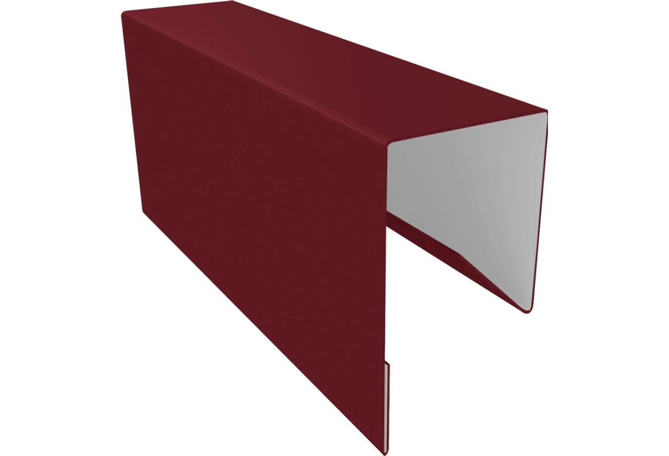 Планка П-образная заборная 17 Grand Line 0,45 Drap ТХ RAL 3005 красное вино (2м)