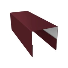 Планка П-образная заборная 20 Grand Line 0,45 ПЭ с пленкой RAL 3005 красное вино (3м)