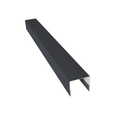 Планка П-образная заборная 24 Grand Line 0,5 PurPro матовый RAL 7024 мокрый асфальт (2м) — 532819