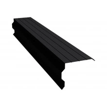 Торцевая планка фигурная 90х110 Grand Line 0,45 Drap RAL 9005 черный (3м)