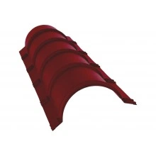 Планка конька полукруглого Grand Line 0,45 Drap RAL 3005 красное вино (1,97м)