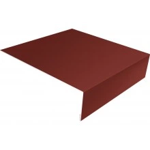 Планка околооконная простая 200х50 Grand Line 0,5 Сатин с пленкой RAL 3009 оксидно-красный (3м)